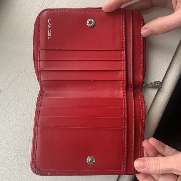 Lancel red wallet women - Picture 3 of 4